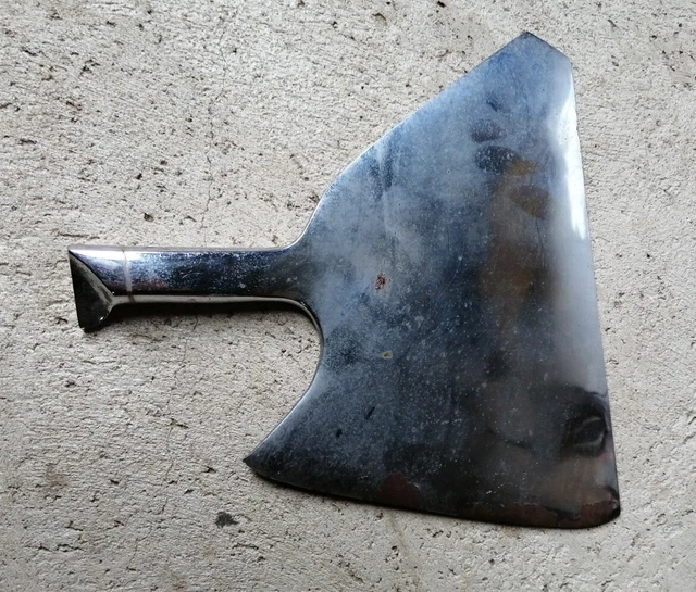 Ancien Hachoir Couperet De Boucher N°2 - Ustensile De Cuisine En Acier Vintage